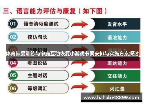 体育恢复训练与家庭互动恢复小游戏节奏安排与实施方案探讨